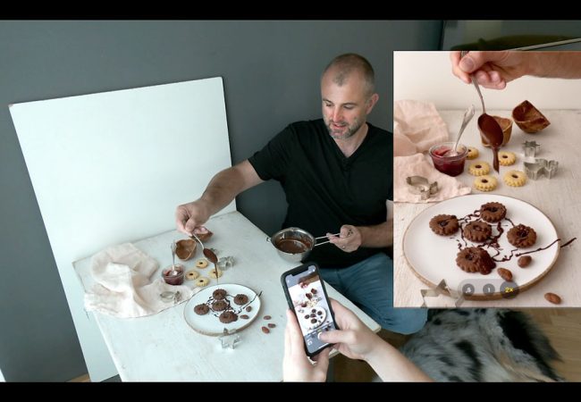 Fotografování jídla - lití čokolády