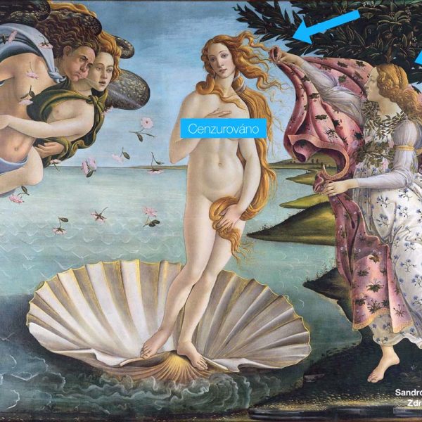 Sandro Botticelli: Zrození Venuše  Zdroj: Wikimedia Commons